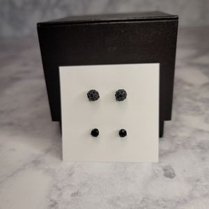 Black Jewel Stud Earrings